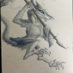 2017, Pen and Ink, Sergal