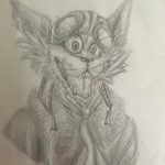 2017, Pencil, Aviator Cat