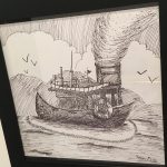 2015, Pen and Ink, Tugboat