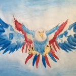 2014, Watercolor, Patriotic Eagle