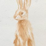 2019, Watercolor, Bunny