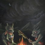 2019, Acrylic, Campfire