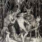 2020, Pen and Ink, Forest Flaying