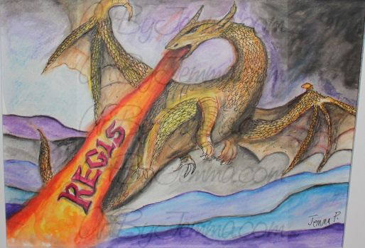 2015, Watercolor, Dragon