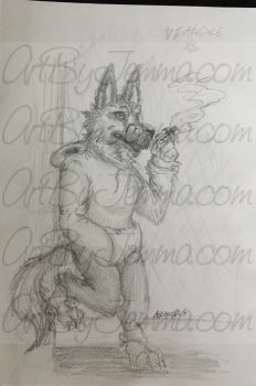 2016, Pencil, German Shepherd