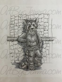 2016, Pen and Ink, Red Panda
