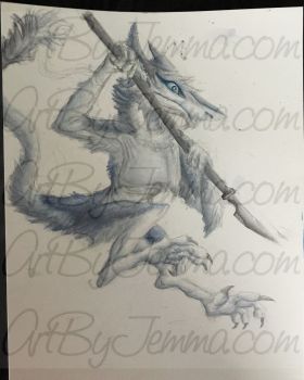 2017, Pen and Ink, Sergal