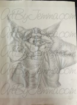 2017, Pencil, Aviator Cat