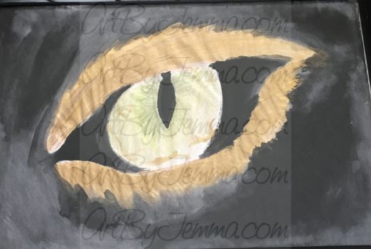 2014, Watercolor & Pencil, Lion Eye