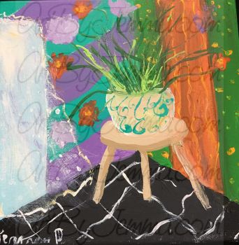 2013, Acrylic Paint, Flower Base