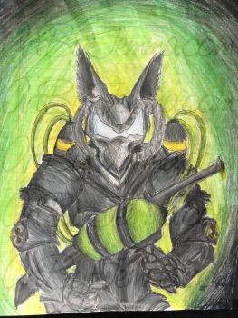 2016, Crayon and Marker, Nuclear Fighter