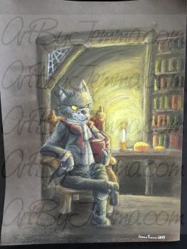 2017, Pastel, Cat