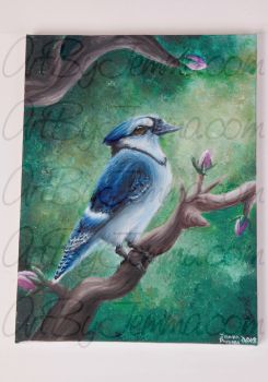 2018, Acrylic, Josephine Series - Blue Jay