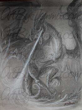 2018, Charcoal, Dragon of Fire