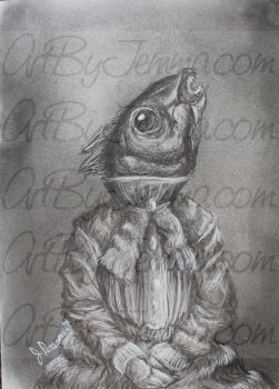 2018, Charcoal, Ms. Fish