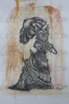 2018, Pen and Ink, My Fair Ladycat