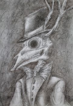 2018, Charcoal, Senor Skeleton