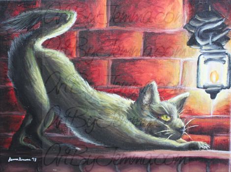 2018, Acrylic, Slinky Cat