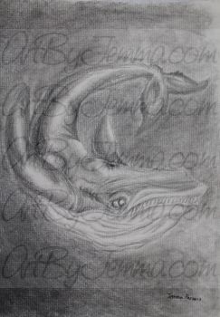 2018, Charcoal, Whale