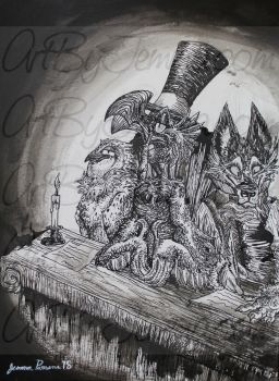 2018, Pen and Ink, Writing Letters